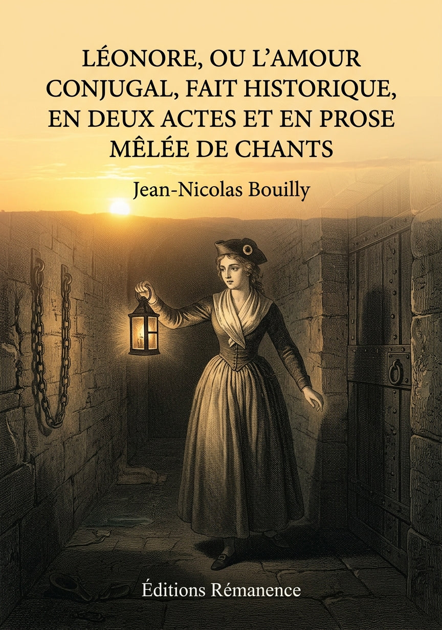 Livre Léonore, ou L’Amour conjugal, fait historique, en deux actes et en prose mêlée de chants par Jean-Nicolas Bouilly - Couverture - Editions Remanence
