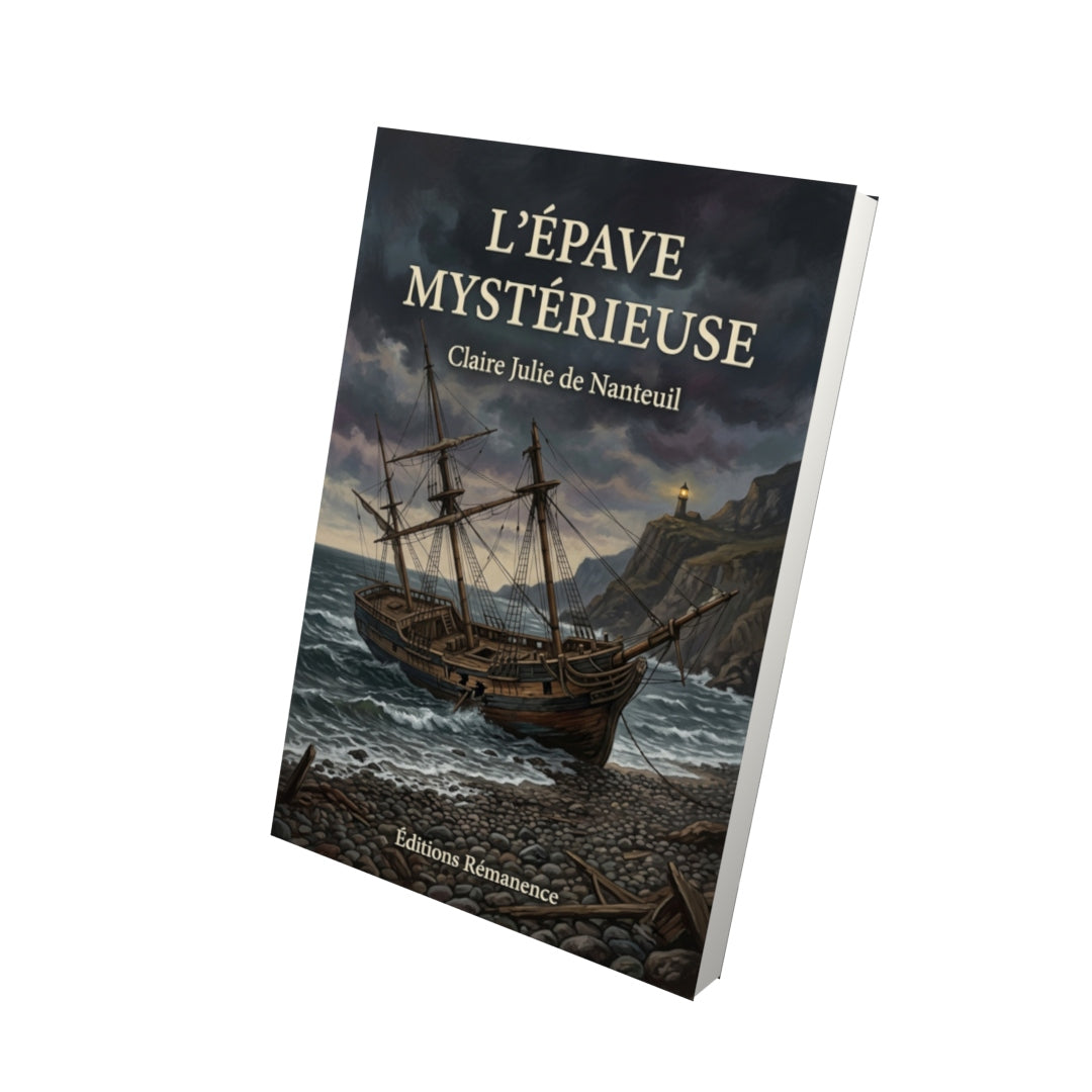 Livre L’épave mystérieuse par Claire Julie de Nanteuil - Vue 3D - Editions Remanence