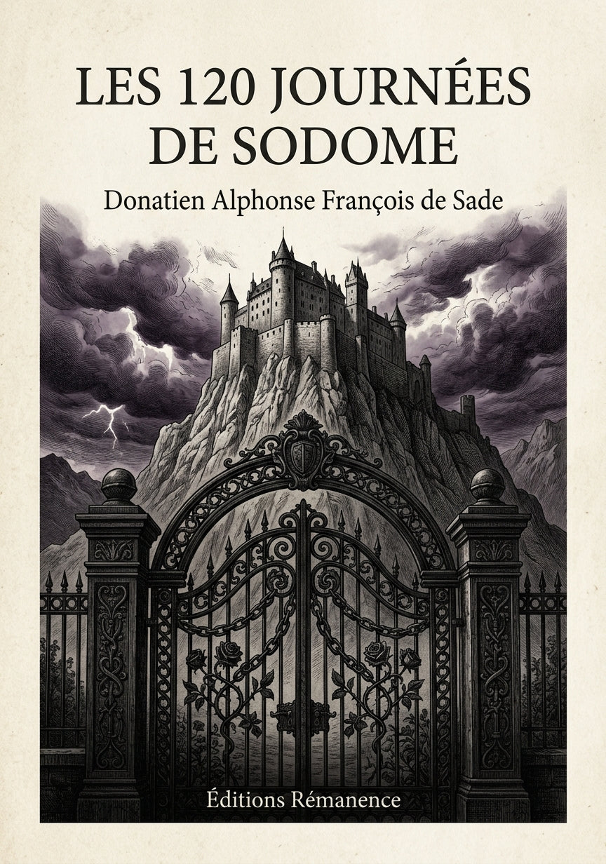 Livre Les 120 journées de Sodome par Donatien Alphonse François de Sade - Couverture - Editions Remanence