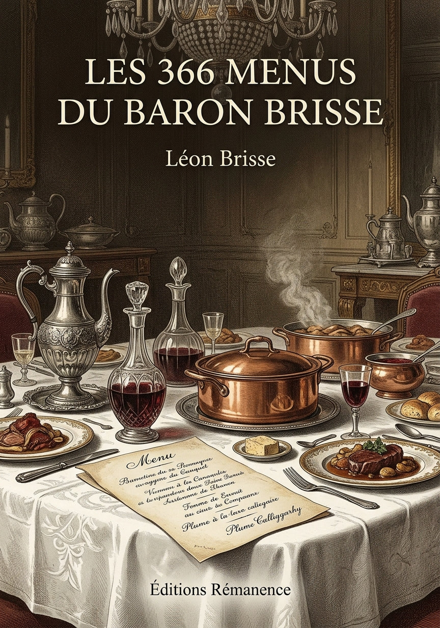 Livre Les 366 menus du baron Brisse par Léon Brisse - Couverture - Editions Remanence