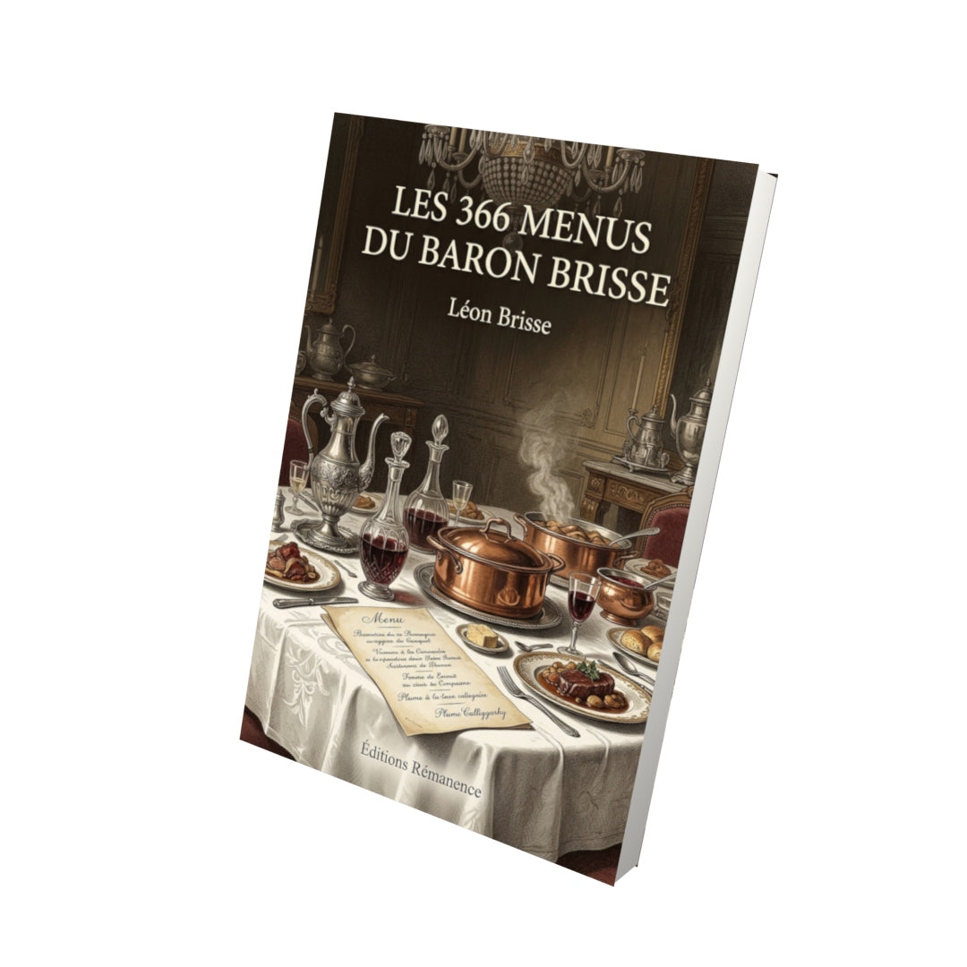 Livre Les 366 menus du baron Brisse par Léon Brisse - Vue 3D - Editions Remanence