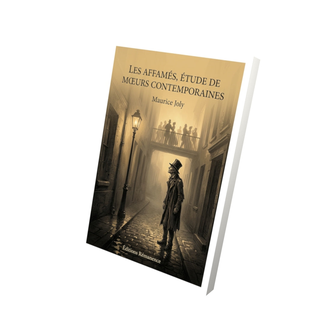 Livre Les Affamés, étude de mœurs contemporaines par Maurice Joly - Vue 3D - Editions Remanence
