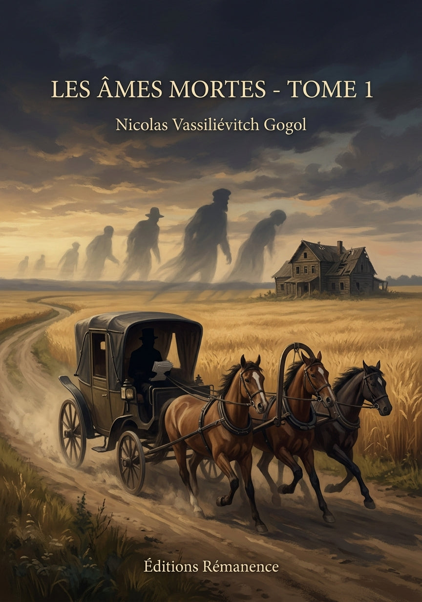 Livre Les Âmes mortes - Tome 1 par Nicolas Vassiliévitch Gogol - Couverture - Editions Remanence
