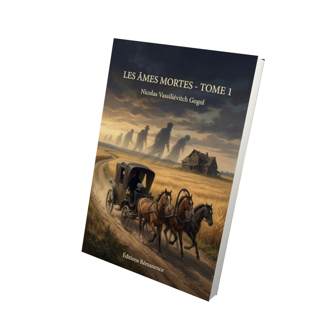 Livre Les Âmes mortes - Tome 1 par Nicolas Vassiliévitch Gogol - Vue 3D - Editions Remanence