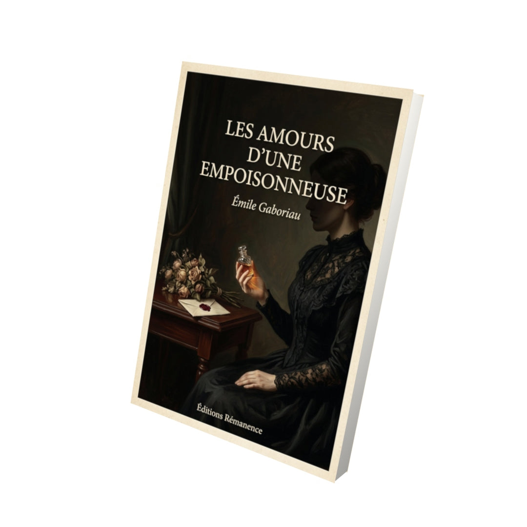 Livre Les amours d'une empoisonneuse - Émile Gaboriau - Vue 3D - Editions Remanence