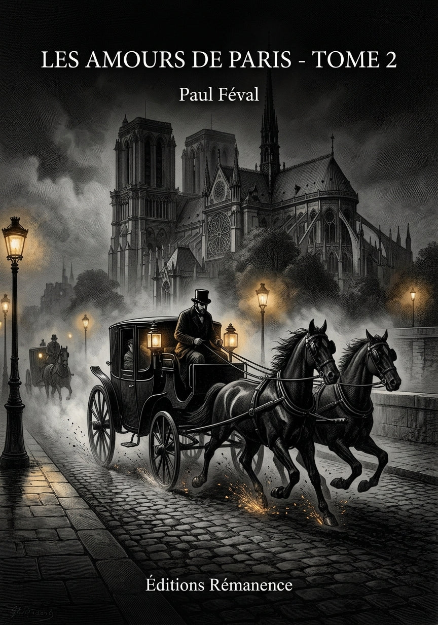 Livre Les Amours de Paris - Tome 2 par Paul Féval - Couverture - Editions Remanence