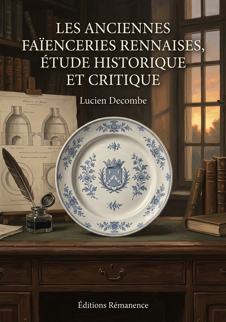 Livre Les anciennes faïenceries rennaises, étude historique et critique par Lucien Decombe - Couverture - Editions Remanence