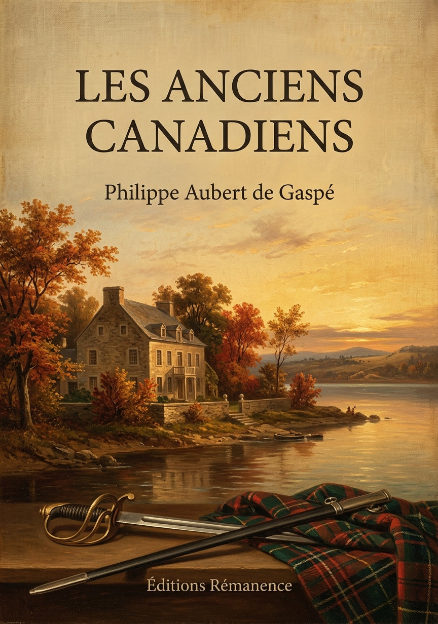 Livre Les Anciens Canadiens par Philippe Aubert de Gaspé - Couverture - Editions Remanence