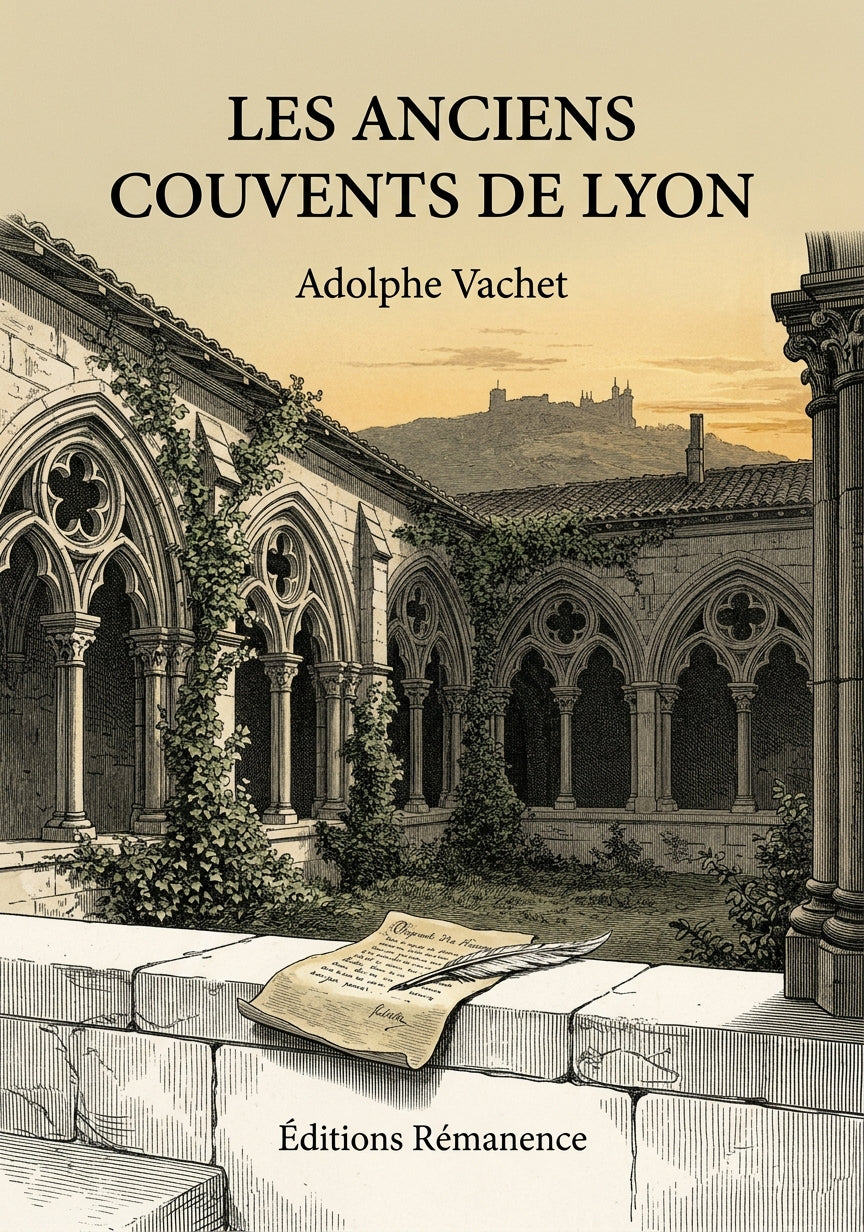 Livre Les anciens couvents de Lyon par Adolphe Vachet - Couverture - Editions Remanence
