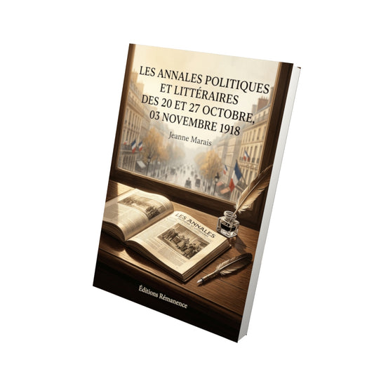 Livre Les Annales politiques et littéraires des 20 et 27 octobre, 03 novembre 1918 par Jeanne Marais - Vue 3D - Editions Remanence