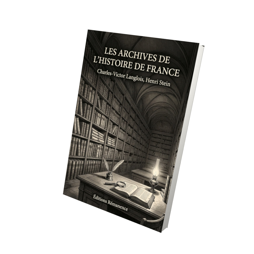Livre Les Archives de l’histoire de France par Charles-Victor Langlois, Henri Stein - Vue 3D - Editions Remanence