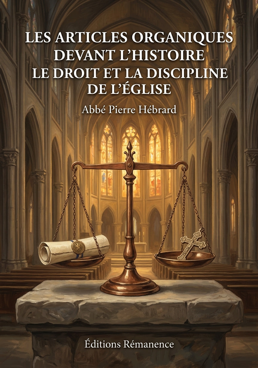 Livre Les articles organiques devant l’histoire le droit et la discipline de l’église par Abbé Pierre Hébrard - Couverture - Editions Remanence