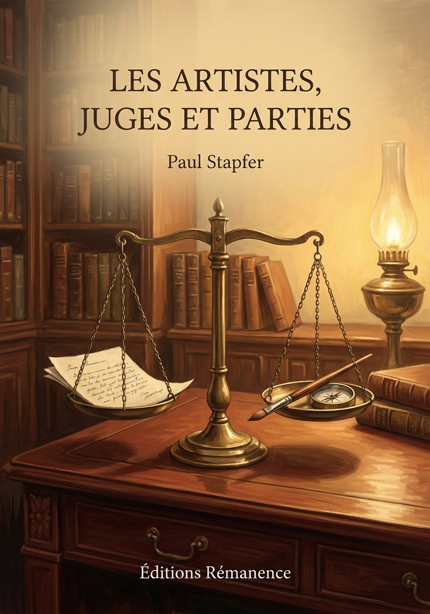 Livre Les Artistes, juges et parties par Paul Stapfer - Couverture - Editions Remanence