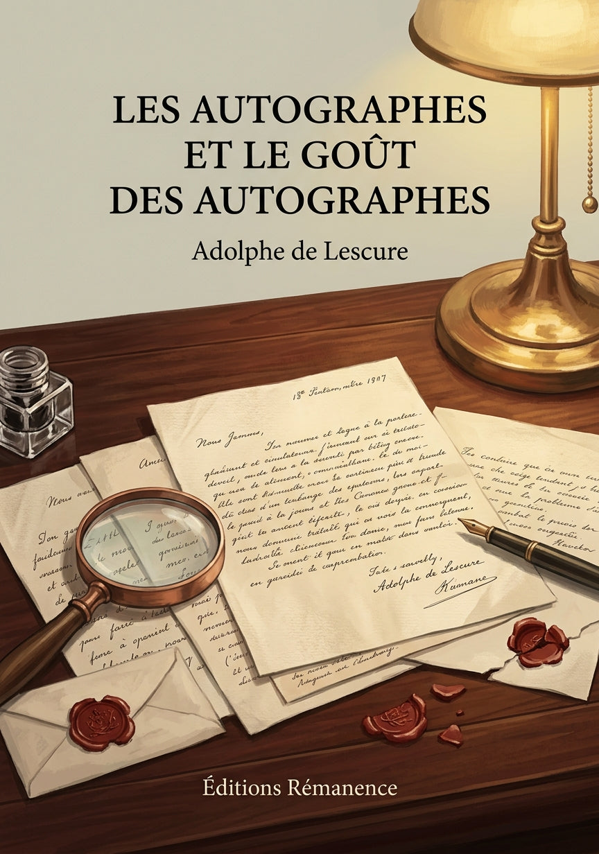 Livre Les Autographes et le Goût des autographes par Adolphe de Lescure - Couverture - Editions Remanence