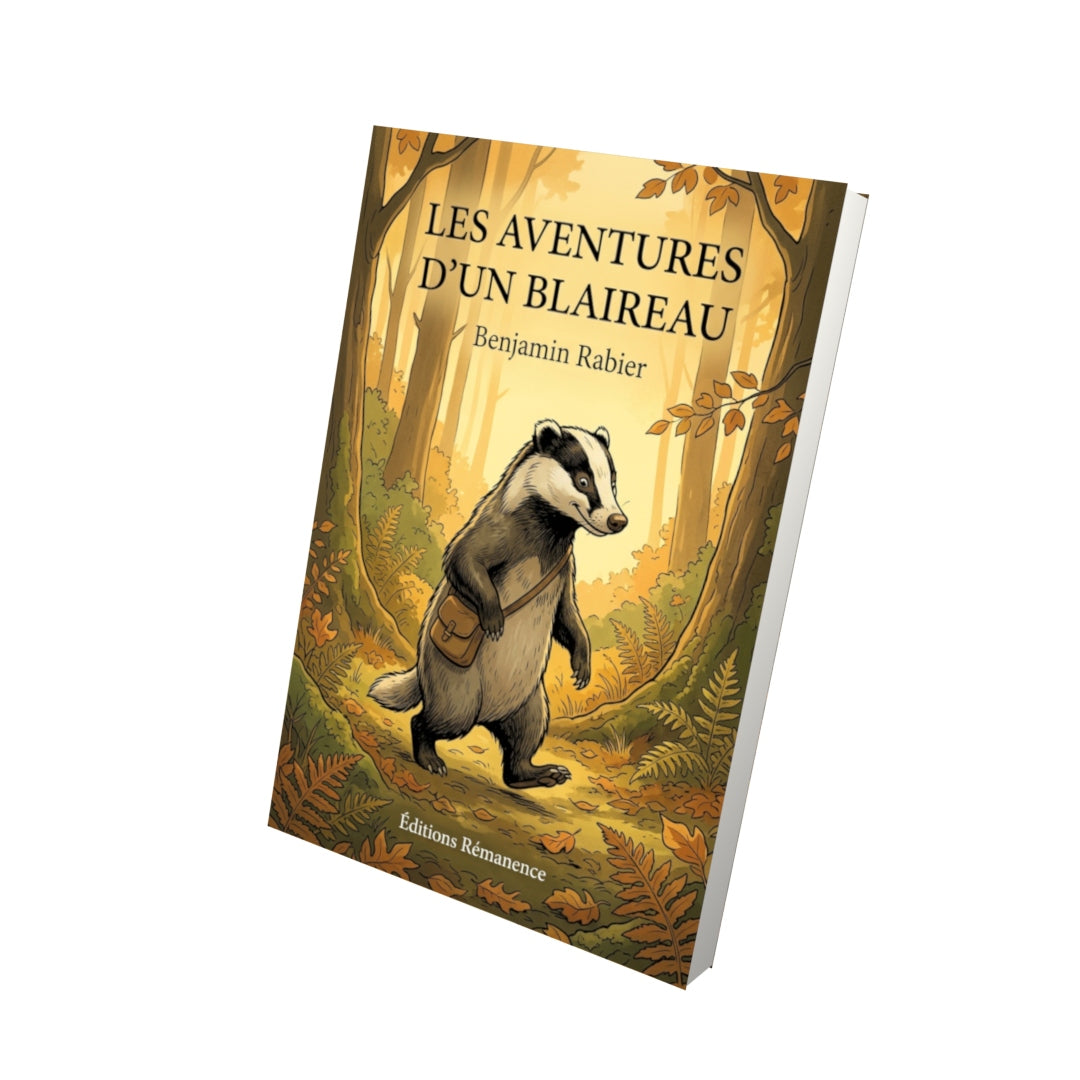 Livre Les Aventures d'un blaireau par Benjamin Rabier - Vue 3D - Editions Remanence