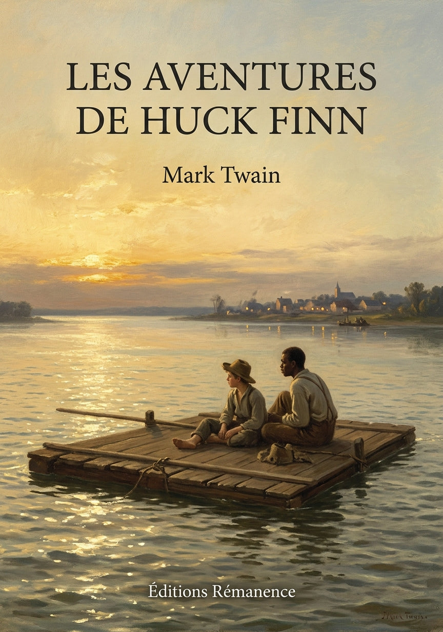 Livre Les Aventures de Huck Finn par Mark Twain - Couverture - Editions Remanence