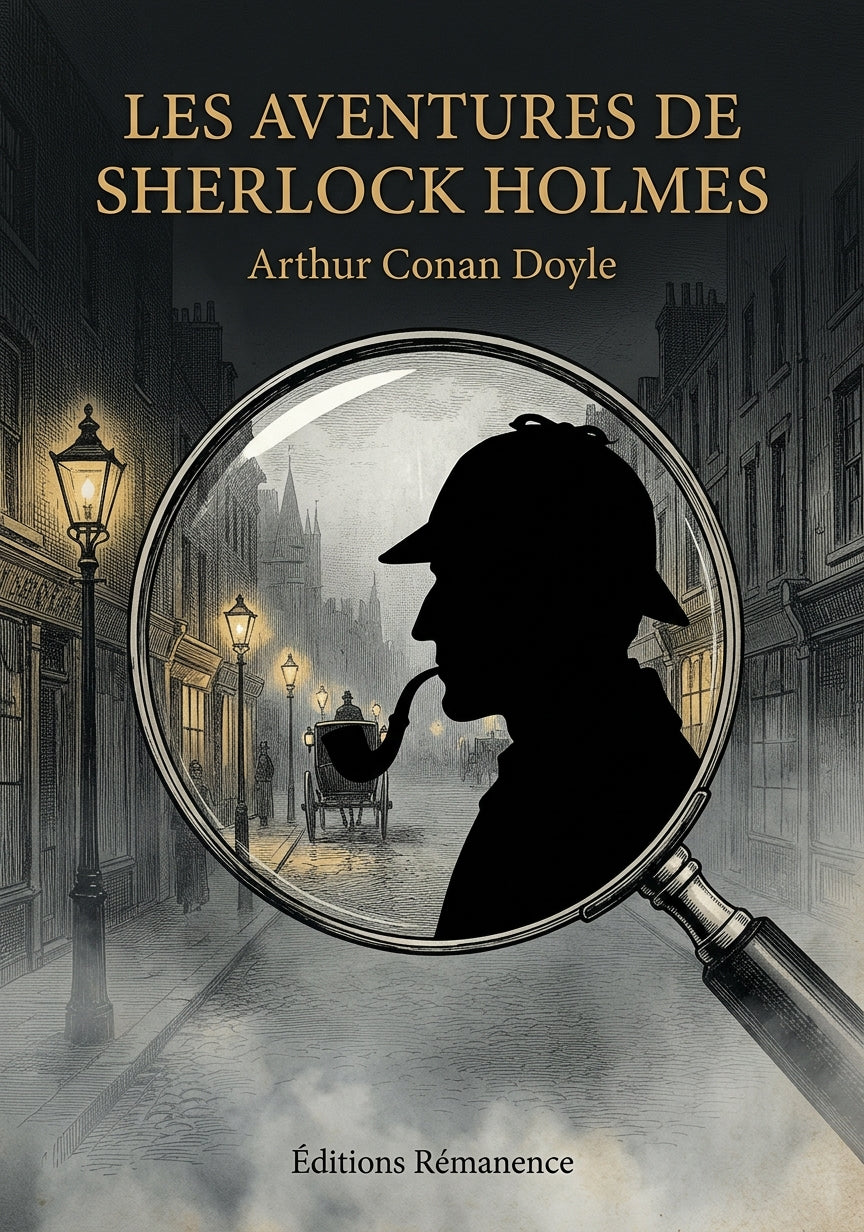 Livre Les Aventures de Sherlock Holmes par Arthur Conan Doyle - Couverture - Editions Remanence