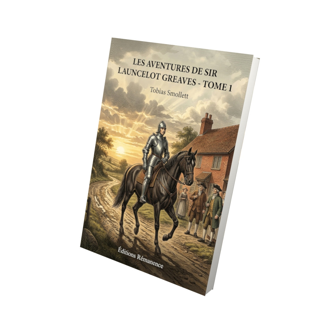 Livre Les Aventures de Sir Launcelot Greaves - Tome 1 par Tobias Smollett - Vue 3D - Editions Remanence