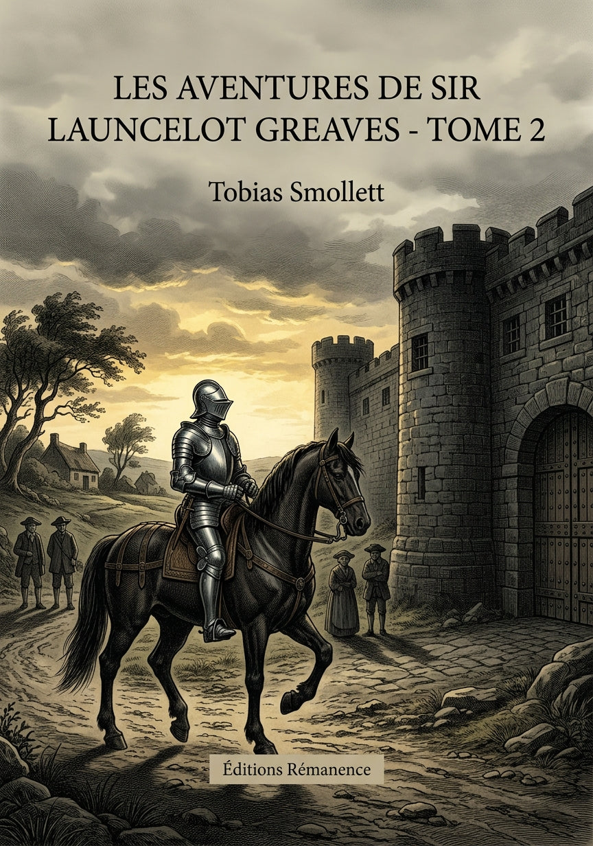 Livre Les Aventures de Sir Launcelot Greaves - Tome 2 par Tobias Smollett - Couverture - Editions Remanence