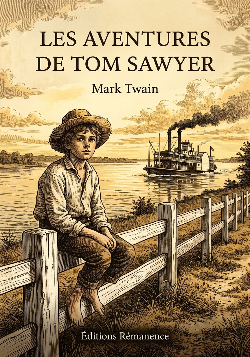 Livre Les Aventures de Tom Sawyer par Mark Twain - Couverture - Editions Remanence