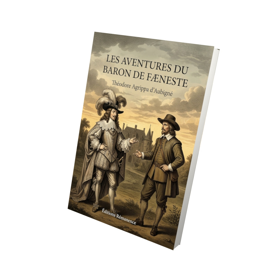Livre Les Aventures du baron de Fæneste par Théodore Agrippa d’Aubigné - Vue 3D - Editions Remanence