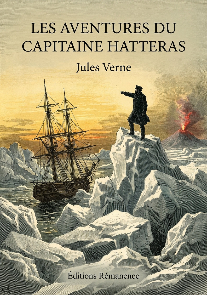 Livre Les Aventures du capitaine Hatteras par Jules Verne - Couverture - Editions Remanence