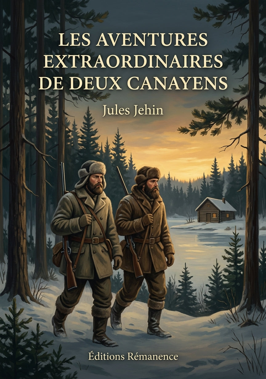 Livre Les aventures extraordinaires de deux canayens par Jules Jehin - Couverture - Editions Remanence