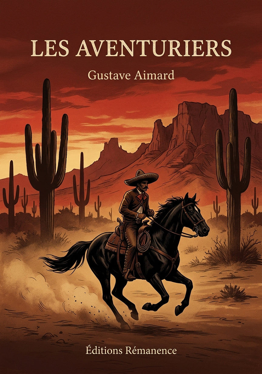Livre Les Aventuriers par Gustave Aimard - Couverture - Editions Remanence