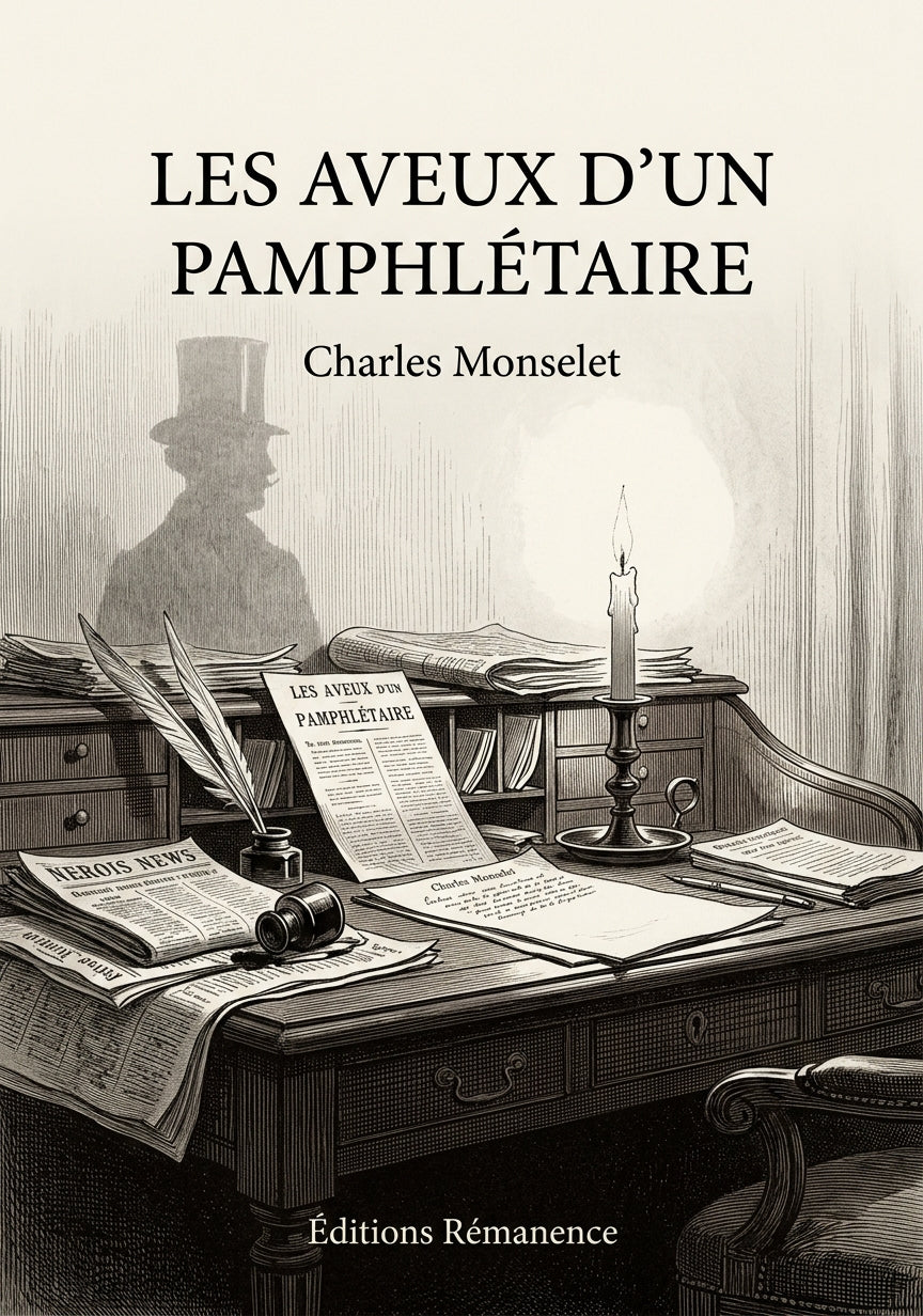 Livre Les Aveux d’un pamphlétaire par Charles Monselet - Couverture - Editions Remanence