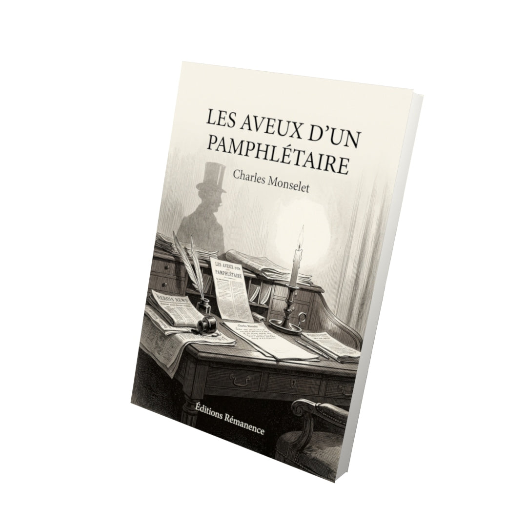 Livre Les Aveux d’un pamphlétaire par Charles Monselet - Vue 3D - Editions Remanence