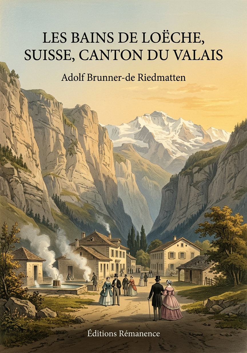 Livre Les Bains de Loëche, Suisse, Canton du Valais par Adolf Brunner-de Riedmatten - Couverture - Editions Remanence