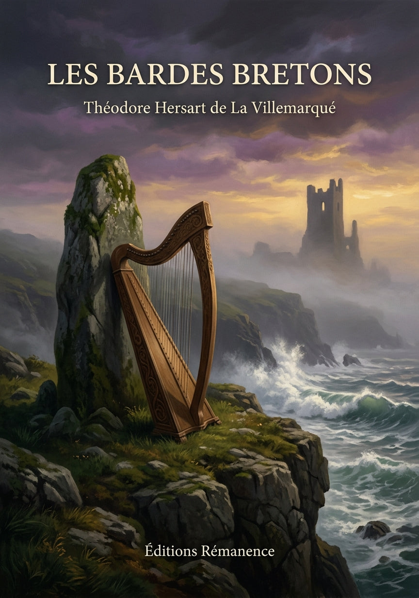 Livre Les Bardes bretons par Théodore Hersart de La Villemarqué - Couverture - Editions Remanence