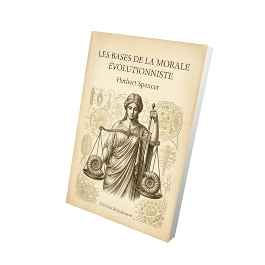 Livre Les bases de la morale évolutionniste - Herbert Spencer - Vue 3D - Editions Remanence