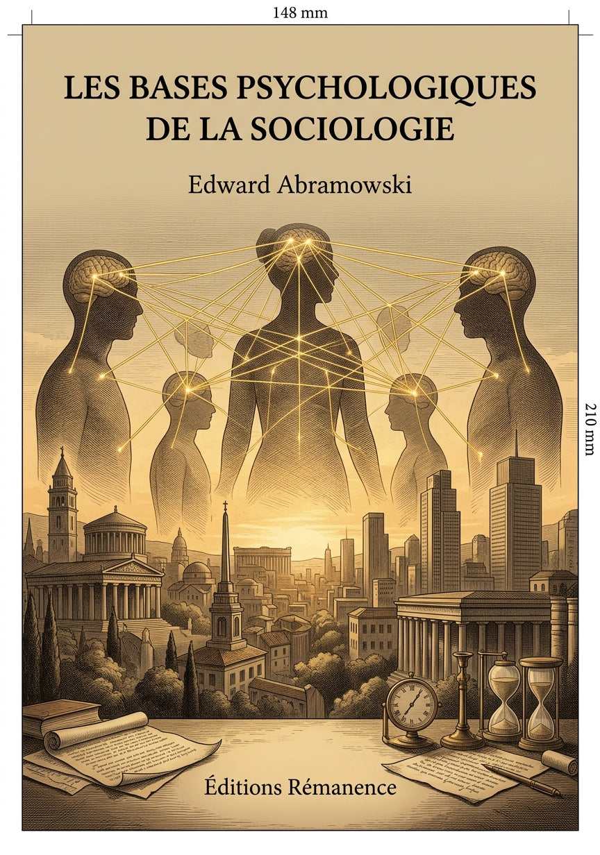 Livre Les Bases psychologiques de la sociologie par Edward Abramowski - Couverture - Editions Remanence