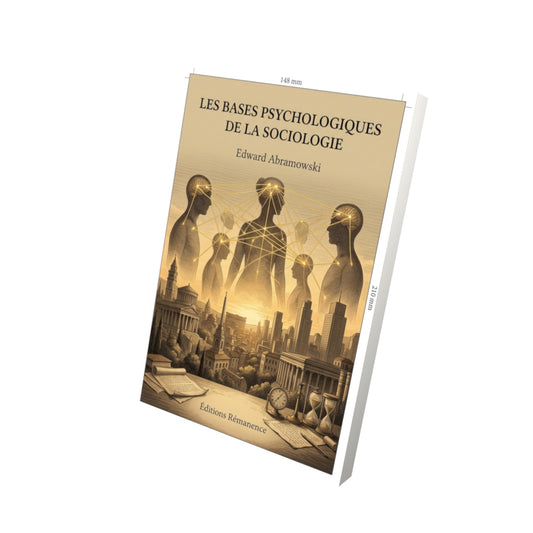 Livre Les Bases psychologiques de la sociologie par Edward Abramowski - Vue 3D - Editions Remanence