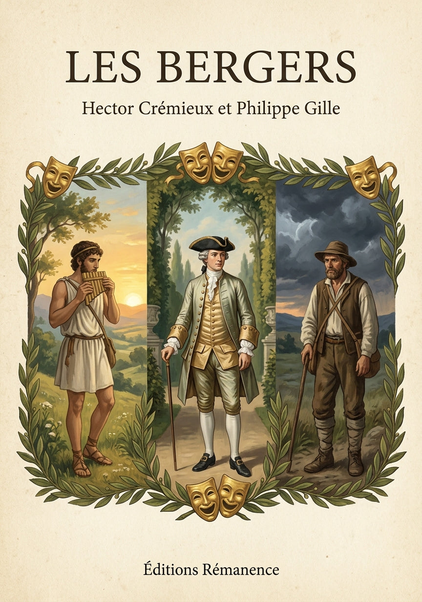 Livre Les Bergers par Hector Crémieux et Philippe Gille - Couverture - Editions Remanence