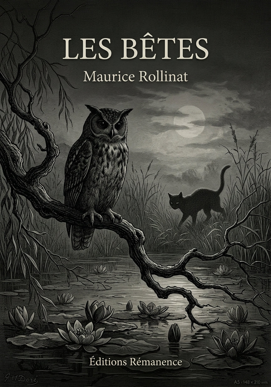 Livre Les Bêtes par Maurice Rollinat - Couverture - Editions Remanence