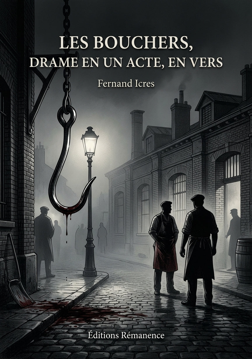 Livre Les Bouchers, drame en un acte, en vers par Fernand Icres - Couverture - Editions Remanence
