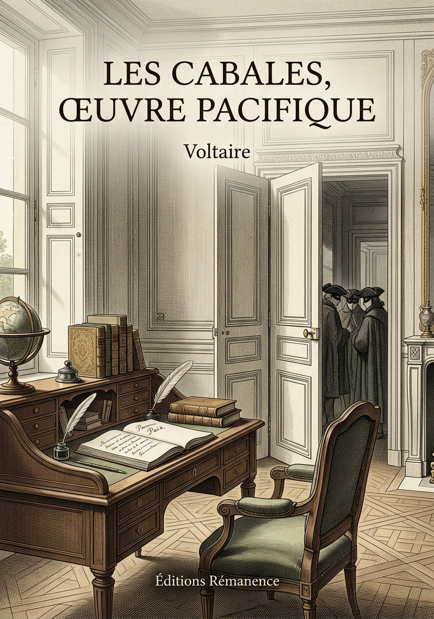 Livre Les Cabales, Œuvre pacifique par Voltaire - Couverture - Editions Remanence