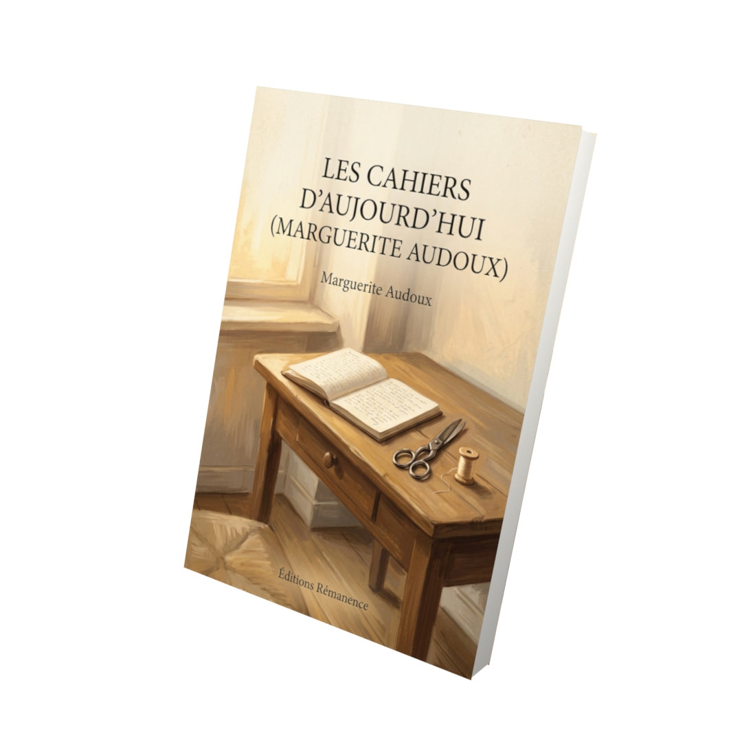 Livre Les Cahiers d’aujourd’hui (Marguerite Audoux) par Marguerite Audoux - Vue 3D - Editions Remanence