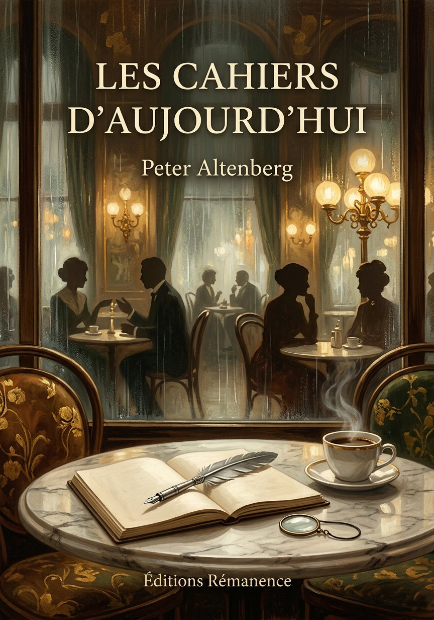 Livre Les Cahiers d’aujourd’hui par Peter Altenberg - Couverture - Editions Remanence
