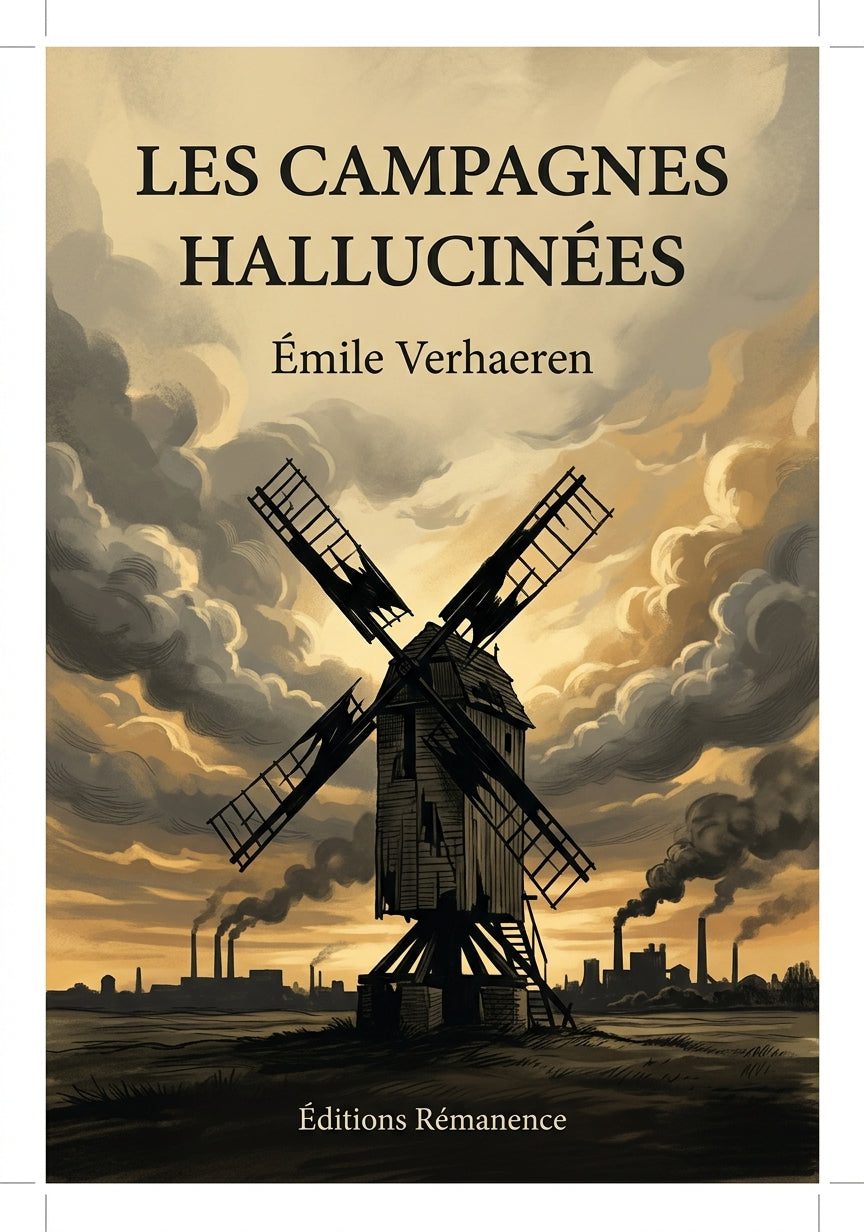 Livre Les Campagnes hallucinées par Émile Verhaeren - Couverture - Editions Remanence