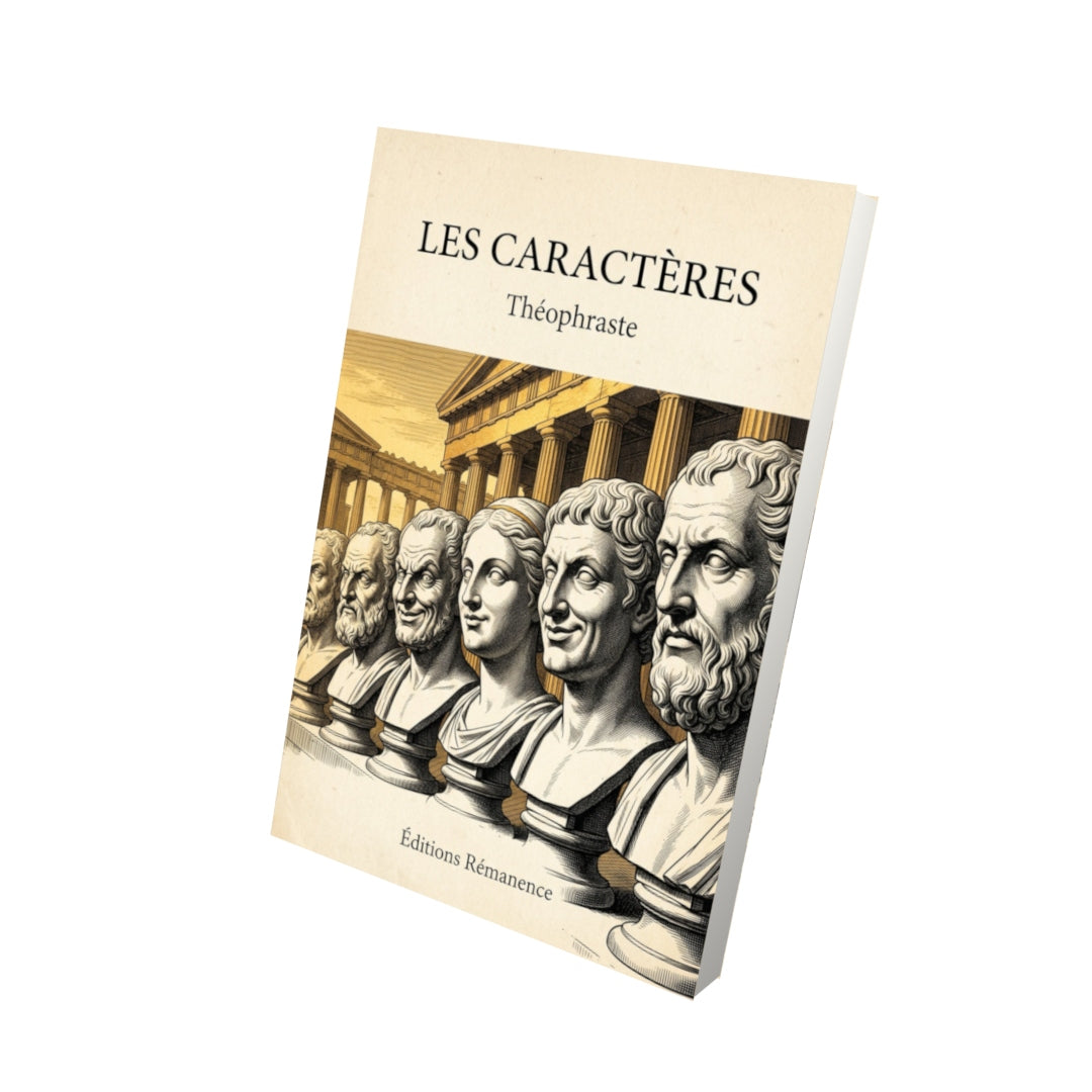 Livre Les Caractères - Théophraste - Vue 3D - Editions Remanence
