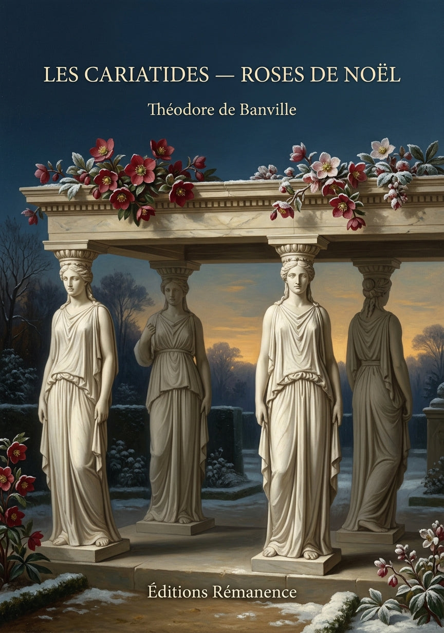 Livre Les Cariatides — Roses de Noël par Théodore de Banville - Couverture - Editions Remanence