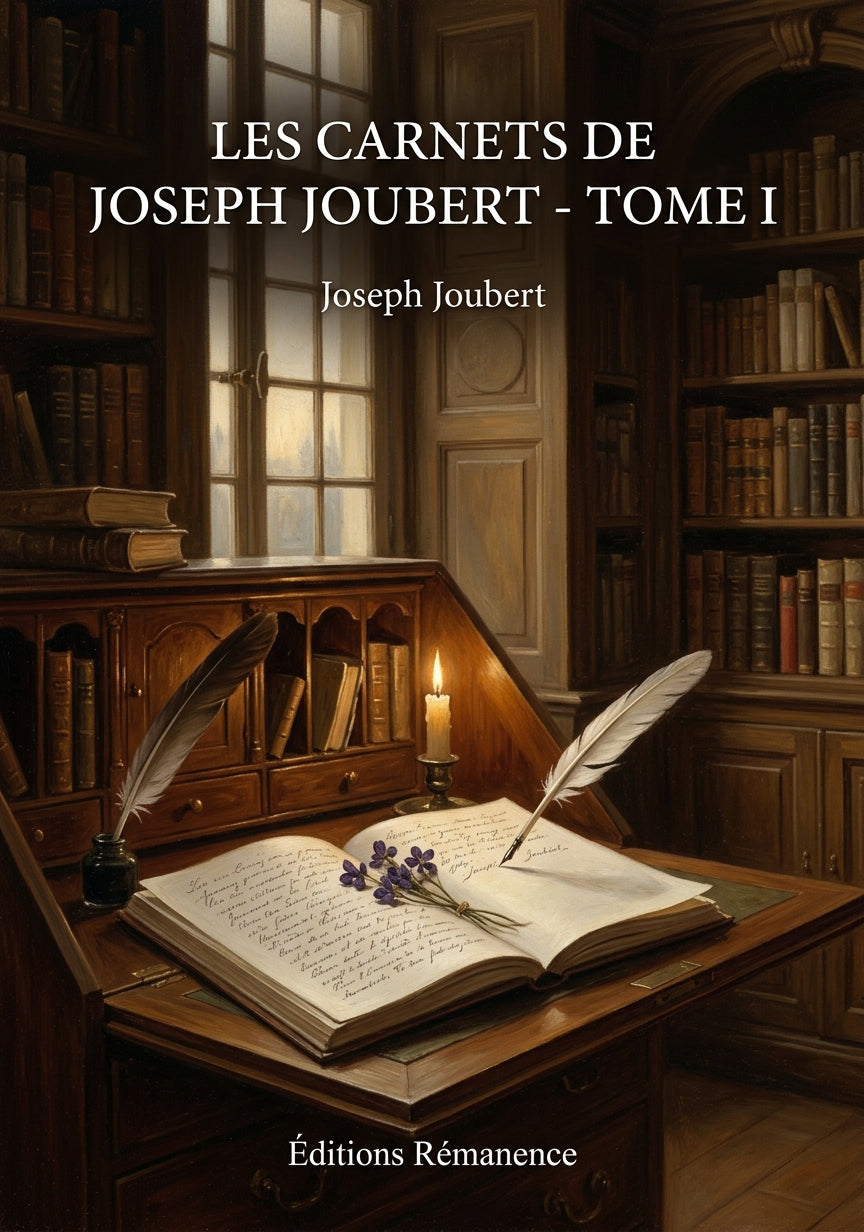 Livre Les Carnets de Joseph Joubert - Tome I par Joseph Joubert - Couverture - Editions Remanence