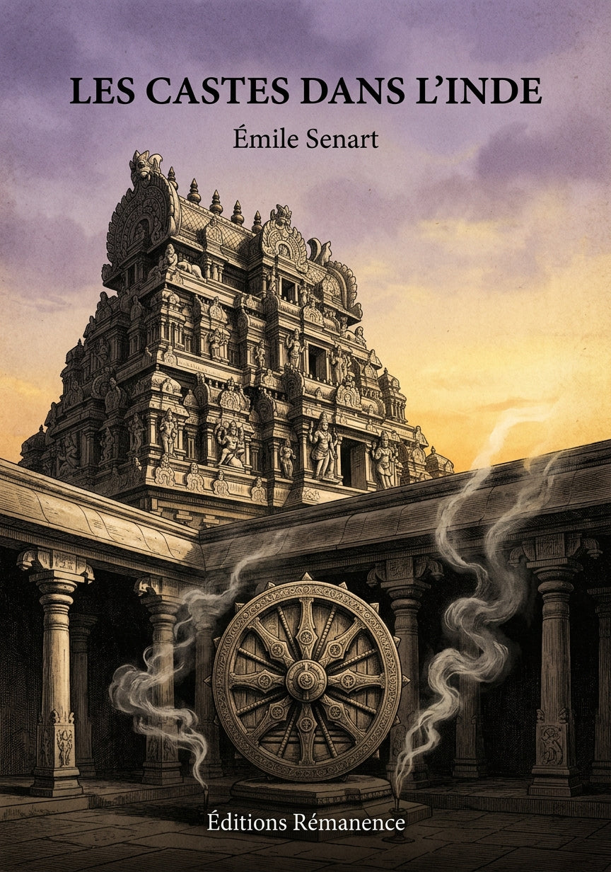 Livre Les Castes dans l’Inde par Émile Senart - Couverture - Editions Remanence