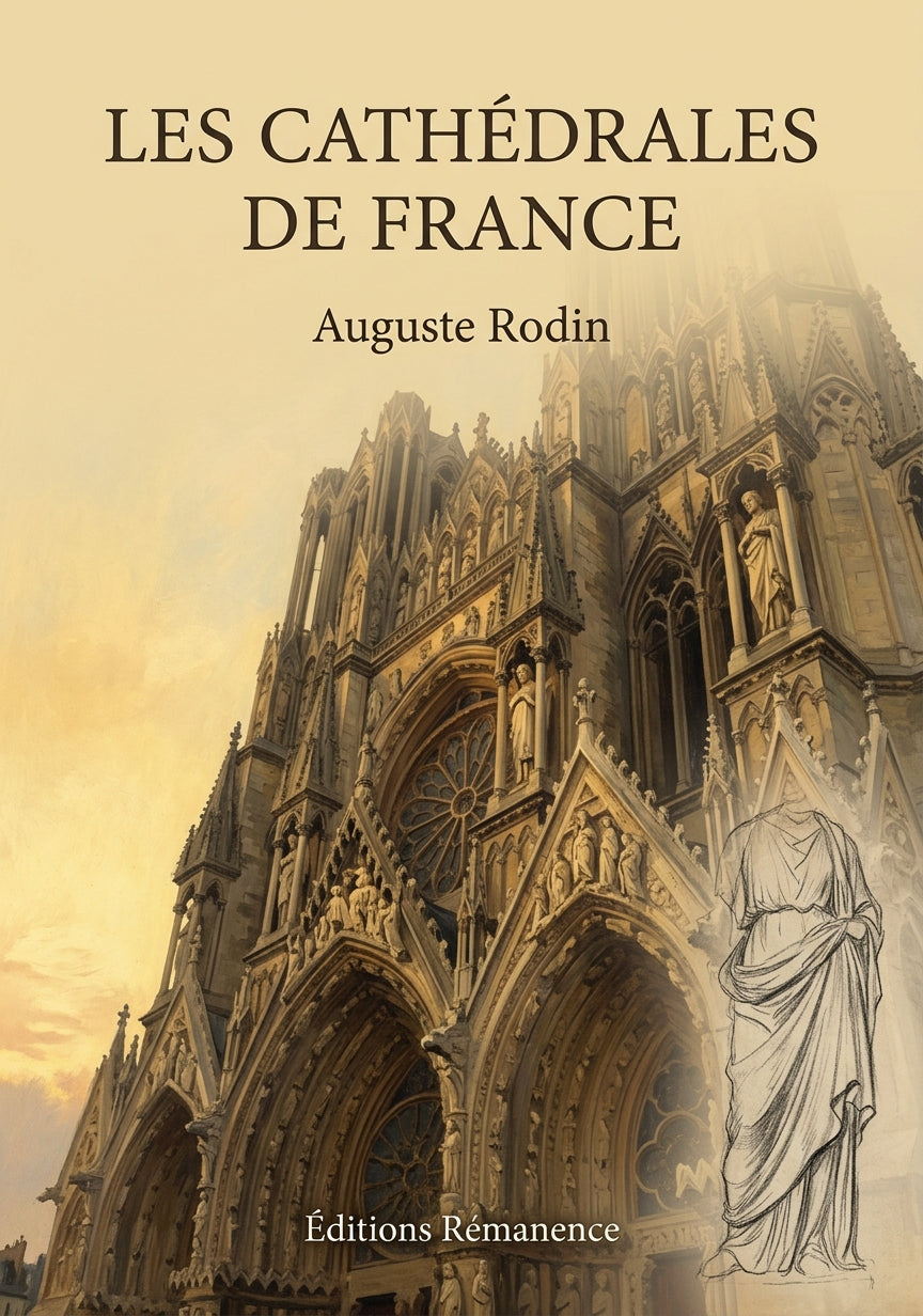 Livre Les Cathédrales de France par Auguste Rodin - Couverture - Editions Remanence