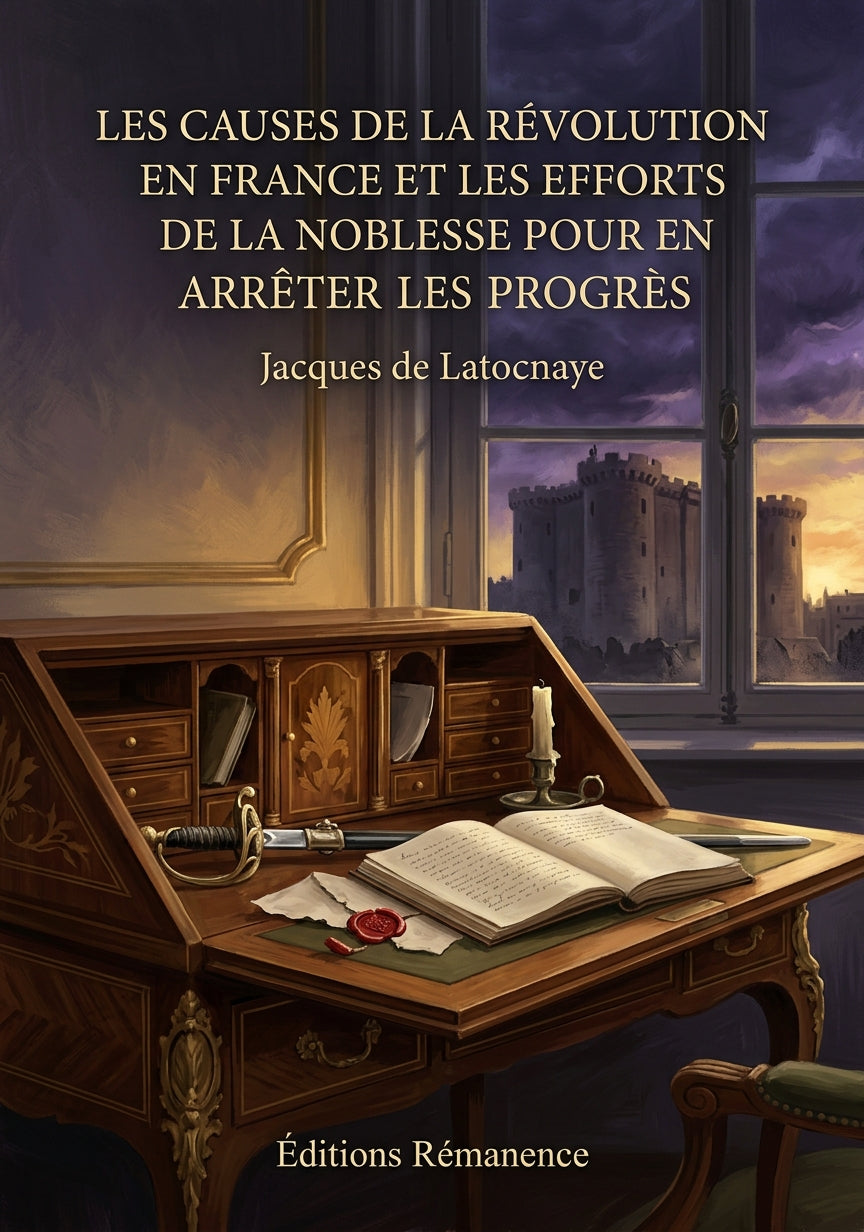 Livre Les Causes de la Révolution en France et les efforts de la noblesse pour en arrêter les progrès par Jacques de Latocnaye - Couverture - Editions Remanence