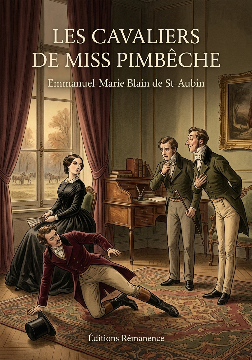 Livre Les cavaliers de Miss Pimbêche par Emmanuel-Marie Blain de St-Aubin - Couverture - Editions Remanence