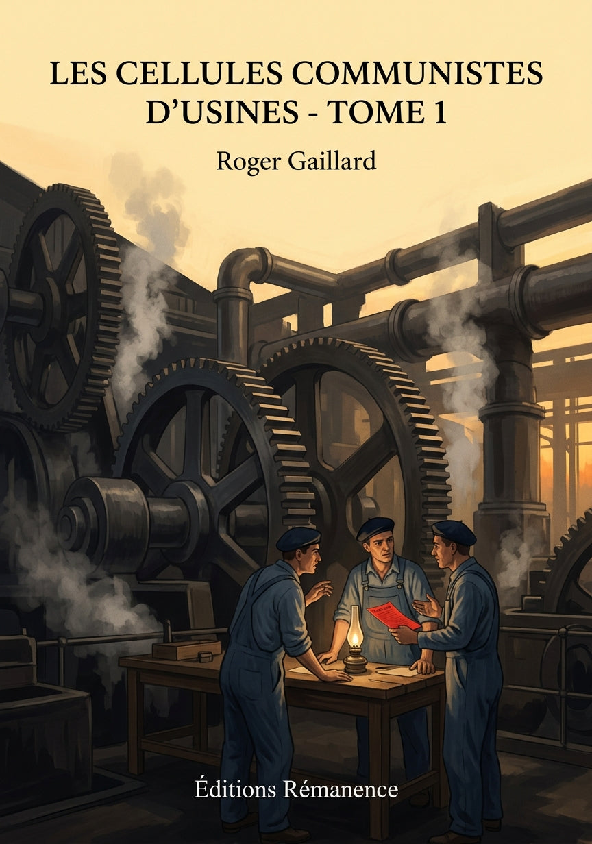 Livre Les Cellules Communistes d'Usines - Tome 1 par Roger Gaillard - Couverture - Editions Remanence